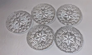 Juego De Colección De 5 Posavasos De Cristal Redondos De Vidrio Con Diseño De Estrella - Imagen 1 de 12
