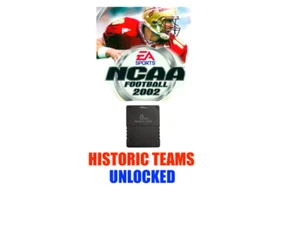 Scheda di memoria sbloccata NCAA Football 2002 squadre storiche roster PS2 PlayStation 2 - Foto 1 di 1