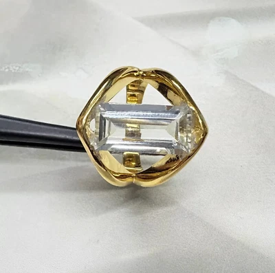 6.20 Gramm Natürlich Aquamarin 925 Silber Vergoldet Unique Ring Damen Größe 5 US - Bild 1 von 4