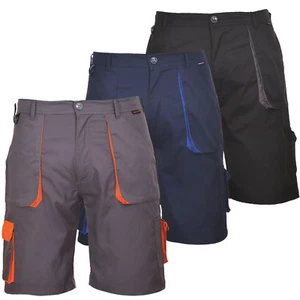 Portwest Men's Texo Contrast Shorts Multi Pockets Cargo Combat Work Wear-TX14 UK - Picture 1 of 19