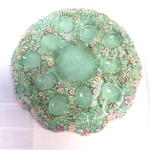 VERY RARE MAJOLICA EGG PLATE TRAY - Picture 1 of 10