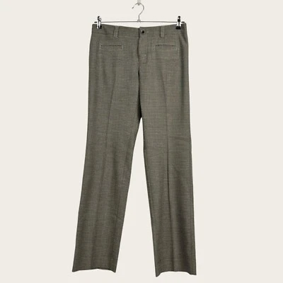 NOVA CALÇA SOCIAL CAbi 177 Barrister feminina 8 8L LONGA tweed perna larga 34" - Imagem 1 de 4