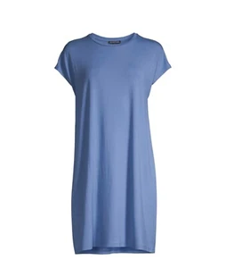NUOVO con etichette Eileen Fisher abito sexy blu crew collo corto-XS - Foto 1 di 6