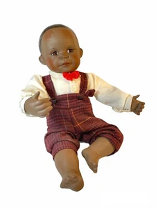 Original Porcelain African American Boy Doll "David" Yolanda Bello Ashton Drake - Picture 1 of 6