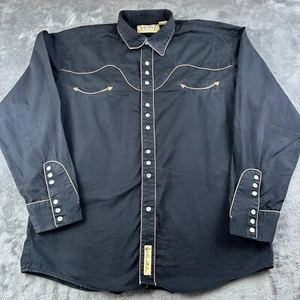 Larry Mahan Western Shirt Men's Large Smile Pockets Pearl Snap Real Cowboy - Picture 1 of 11