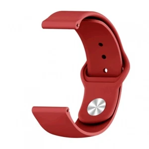 Bracelet Montre Compatible Avec Samsung Xiaomi Garmin Huawei 22MM Bouton Rouge - Photo 1 sur 1