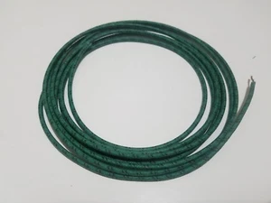 10 feet Vintage Braided Cloth Covered Primary Wire 10 gauge 10ga ga Green Black - Picture 1 of 3