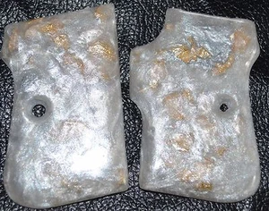 FIE Titan 25, Excam, Targa, Tanfoglio GT27 pistol grips smooth pearl + gold leaf - Picture 1 of 3