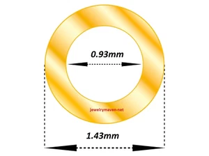 1" SOLID 18k Yellow Gold 15ga 15 gauge THIN Wall TUBE TUBING wire USA MADE - Picture 1 of 2