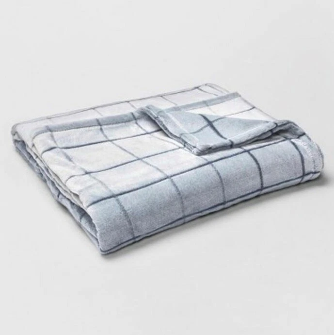 Room Essentials Micro Mink Plush Bed Blanket, King, Navy New - Image 1 of 1