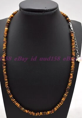 Collar Natural 2x4mm Sudáfrica Amarillo Ojo de Tigre Rondelle Gemas Cuentas AAA Foto 1 de 4