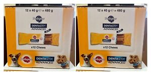 24 x Pedigree Dentastix Advanced Mini Small Dog Dental Dog Treats 24 x 40g Chews