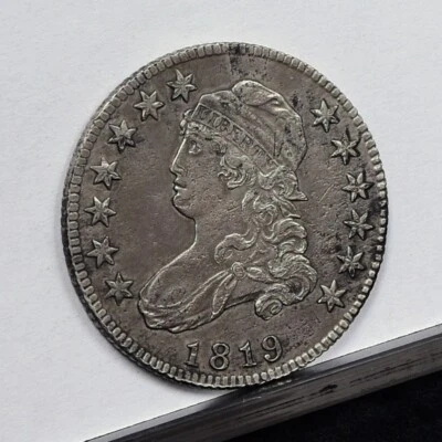 Cuarto de busto 1819 - pequeño 9 - detalles XF, daños ambientales (#58649-L) Foto 1 de 4