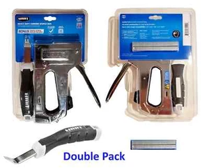 HART HHSTHDC1SB 2-Pack of Heavy Duty Staple Gun, BONUS Staples & Staple Lifter🆕 - Picture 1 of 8
