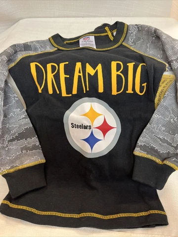 NFL Pittsburgh Steelers Dream Big Camo Sleeve PJ’s 2 PC Set New 18 Month Cover