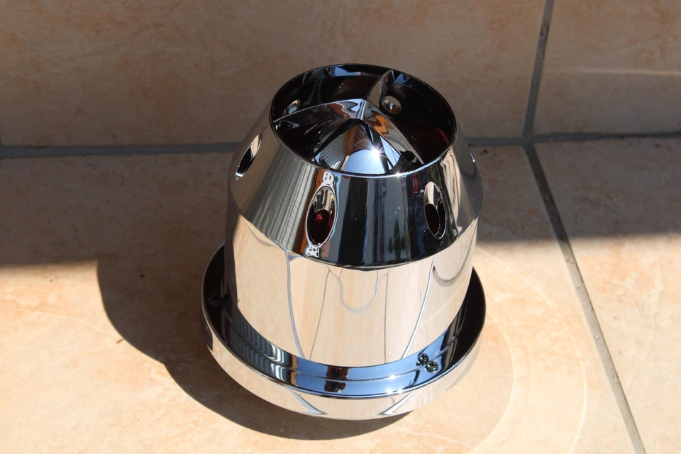 Universal Sport Sound Luftfilter Chrom Gehäuse 160 x 145 mm Ø Rohr 70mm - Bild 1 von 4