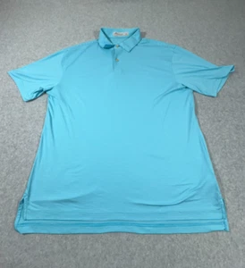 Peter Millar Shirt Mens Large Blue Striped Featherweight Wicking Stretch Soft - Picture 1 of 6