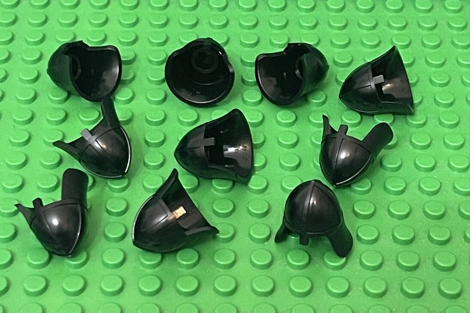 Lego 10 Pieces Black Knights,Guard Helmet with Neck Protector / Medieval Castle - Image 1 of 1