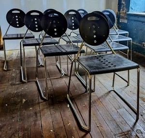 2 ''Charlie'' Chairs Carlo Bimbi & Nilo Gioacchini-pomo space age Segis Italia  - Picture 1 of 9