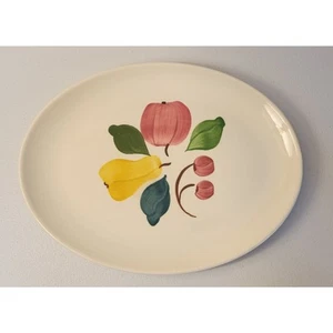 Vintage Small Platter with Fruit Hand-Painted By Joni Ceramic 11 5/8" - Picture 1 of 6