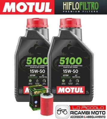 Kit Tagliando 2 OLIO [MOTUL] 5100 15w50 + FILTRO Ktm DUKE 390 4T 2016 2017 2018 Foto 1 de 4
