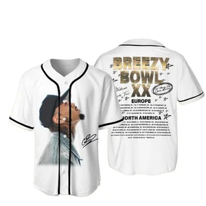Chris Brown Tour 2025 Shirt, Breezyy Bowl. XX. Jersey, Unisex Graphic T-shirt - Picture 1 of 6