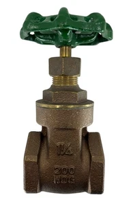 A. Y. McDonald Brass Full Port Gate Valve 1-1/4" FPT 72038T Series - 5421-212 - Picture 1 of 5