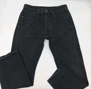 Levi's 501 Jeans Herren schwarz Baumwolle Knopfleiste Jeans Maße 30,5x29 - Bild 1 von 11