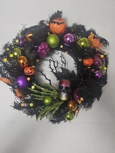 Halloween Gruselkranz mit Styroporträger, nur einmal benutzt - Bild 1 von 2