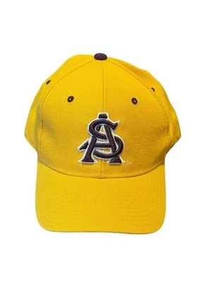 Zephyr ASU Sun Devils Fitted Hat 7 1/2 Yellow Purple Sparky Logo Wool Twill Cap - Image 1 of 4