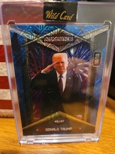 2025 Donald Trump Wild Card Alumination Salute 10/18 Blue - Picture 1 of 5