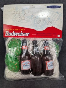 VINTAGE 12 FT BUDWEISER KING OF BEERS 2000 SET 10 LICHTERKETTEN FLASCHEN & FRÖSCHE! - Bild 1 von 7