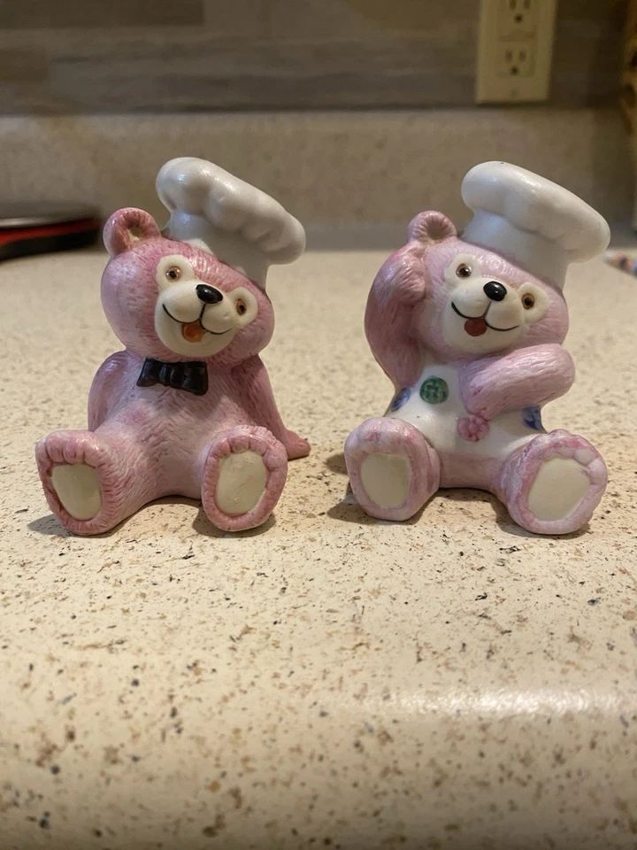 Juego de coctelera y pimienta de cerámica Chef Pink Bear y tapones hechos en Corea Foto 1 de 4