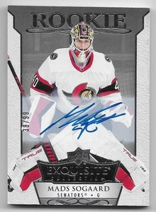 22/23 UPPER DECK EXQUISITE COLLECTION ROOKIES AUTOGRAPH Mads Sogaard #38/99 - Picture 1 of 1