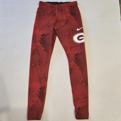Georgia Bulldogs leggings small womens nike red football dri fit stretch UGA - Image 1 of 4