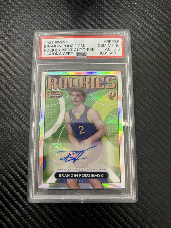 2023-24 Topps Finest Brandin Podziemski Rookie Card with Topps Certified Auto - Image 1 of 2