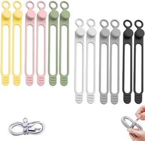 2025 New Elastic Silicone Cable Straps Reusable Cord Organizer - Photo 1/34