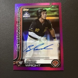 Béisbol debut Topps Pro 2025 Blake Wright #PD-145 lámina fucsia automática/199 - Imagen 1 de 2