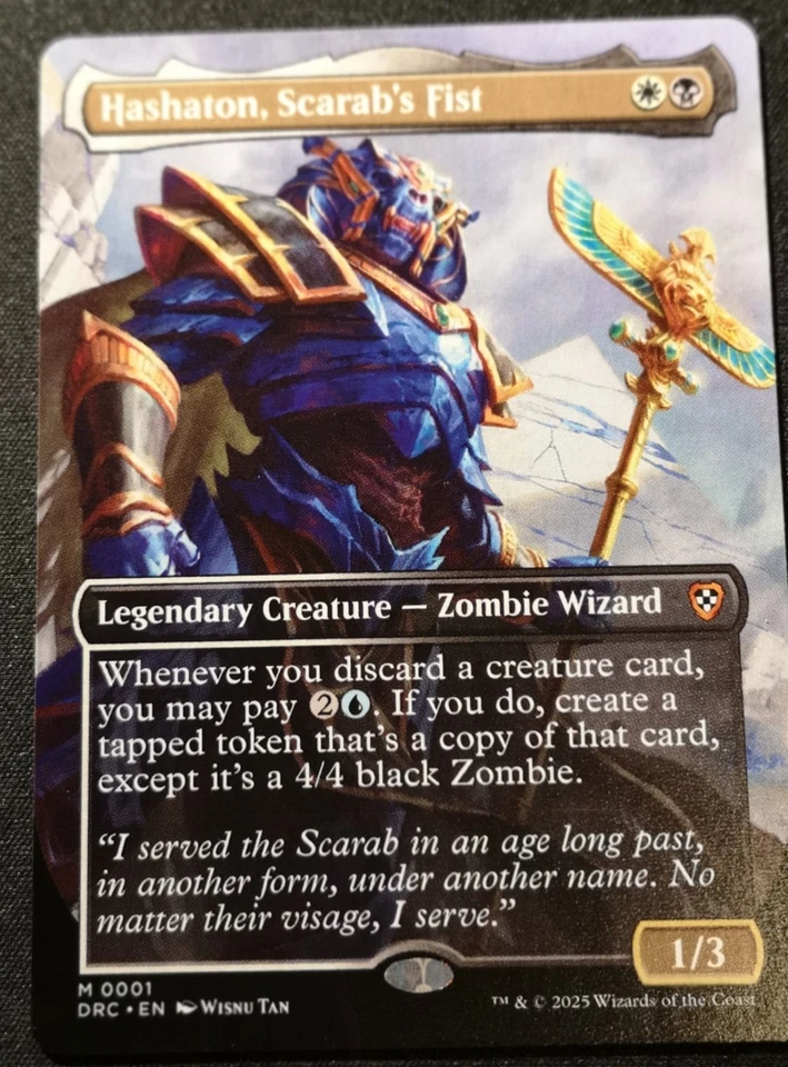 Hashaton, Scarab's Fist - Borderless - DFC - MTG - EN - NM - 0001 - Image 1 of 1