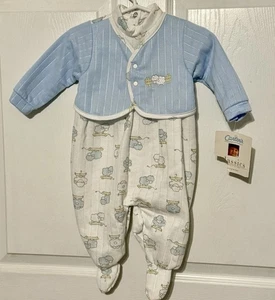 Vtg Carter’s Baby Sleepwear 3-6M Footed Pajamas Soft One Piece 90s NWT - Picture 1 of 10