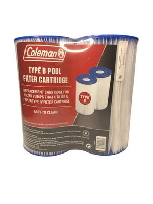 Coleman Type B Pool Filter Cartridge 2 Pack Replacement for Pump System Easy Cle - Image 1 of 4