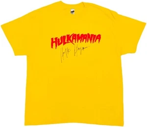 Hulk Hogan Signed WWE Hulkamania Yellow T-Shirt JSA ITP - Picture 1 of 4