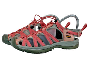 KEEN Whisper Hiking Sandals Womens 8.5 Pink Coral Waterproof Comfortable Outdoor