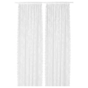 IKEA ALVINE SPETS Gardinenschal ,Store ,- Elfenbeinweiß, 2er set 145cm.x300cm. - Bild 1 von 3