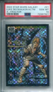 2022 Topps Star Wars Galaxy Luke Skywalker in Aktion X-Fractor schwarz #/10 PSA 10 - Bild 1 von 2