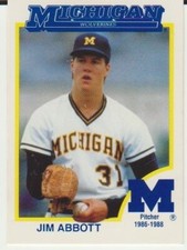 Jim Abbott, 1991 Michigan, legendary no-hitter pitcher, Olympic gold medalist
