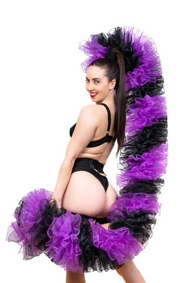 Boa de organza negra y púrpura 12 ft/3,66 m Foto 1 de 4