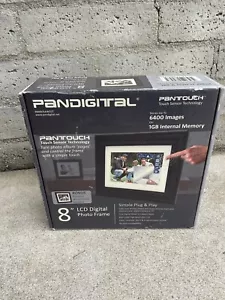 PanDigital 8" LCD Digital Photo Frame 800x600 PanTouch Sensor PAN8056W02T NEW - Picture 1 of 3