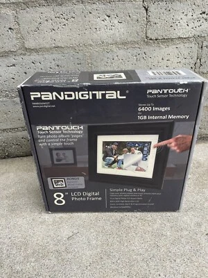 PanDigital 8" LCD Digital Photo Frame 800x600 PanTouch Sensor PAN8056W02T NEW - Image 1 of 3