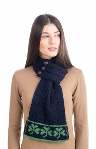 St Patricks Day - Damen Loop Aran Wollschal - Navy - Bild 1 von 1